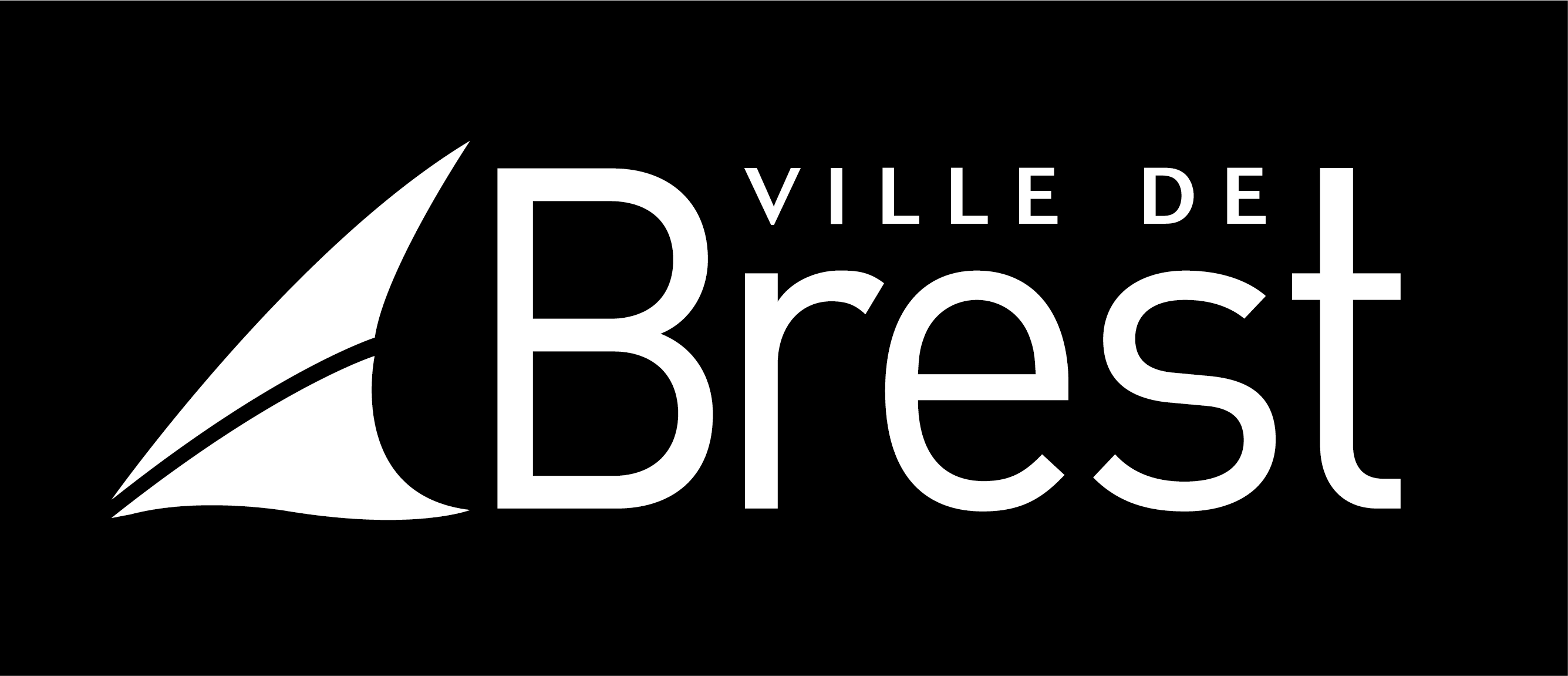 Logo de la ville de Brest, fond noir