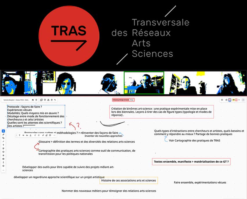 Capture d'écran de la visio TRAS du 30 septembre 2024